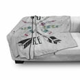 thumbnail image 3 of Tribal Soft Flannel Fleece Throw Blanket, Crossed Arrows Wild and Free Motivation Art Words Prehistoric Illustration, Cozy Plush for Indoor and Outdoor Use, 50" x 60", Coconut Black, by Ambesonne, 3 of 6