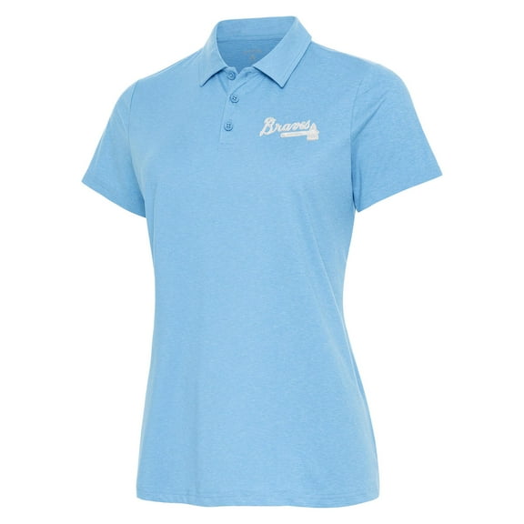 Women's Antigua Light Blue Atlanta Braves Matter Polo