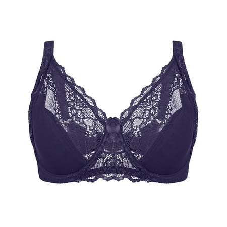 Summer Savings Clearance 2024! TAGOLD Womens Plus Size Bra Womens Wireless Bras Womens Solid Lace Lingerie Bras Plus Size Underwear Bralette Bras Comfortable Bra
