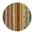 thumbnail image 4 of HAOXIT Orange Vintage African Tribal Enthic Pattern Round Dinner Tablecloth,Washable Spill Proof Table Cloth, Table Cover for Kitchen Dining Room Party,Desk Clothes for Indoor &amp; Outdoor 42-46, 4 of 8