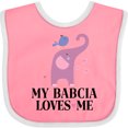 thumbnail image 3 of Inktastic Grandchild My Babcia Loves Me Girls Baby Bib, 3 of 4