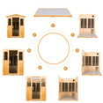 thumbnail image 5 of 4-Person Basswood Far-Infrared Outdoor Sauna with Carbon Heating Panels, Smart Temperature Control & Weatherproof Design for Family Home Spa Sessions, 5 of 5