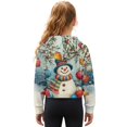 thumbnail image 2 of Xixirimido Snowman Christmas Decor Pattern Kids Half Zip Hoodies for Girls 3D Graphic Hooded Sweatshirt Zipper Long Sleeve Pullover Top with Pockets Size 9-10, 2 of 7