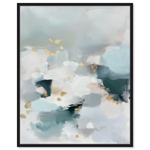 Morning Dew II Canvas Moody Abstracts by Art Remedy, Black Frame, 16 x 20