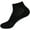 01 Black, variant on BambooMN Unisex Men and Women's Rayon from Bamboo Wool Blend Athletic Quarter Socks for Home, Travel, Work and Sport - Black - 2 Pairs - Small