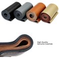 thumbnail image 4 of GHSDFBB Universal Steering Wheel Cover Genuine Leather Stitch On Wrap (Size M+, Gray), 4 of 6