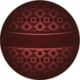 thumbnail image 1 of Ahgly Tapis Rond Lavable en Machine Intérieur Transitionnel Marron Chocolat, 5 Pieds Rond, 1 of 7