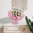 thumbnail image 3 of Ramo de flores de ganchillo almacenado durante mucho tiempo Ramo tejido a mano de buen gusto para Rosa, 3 of 9