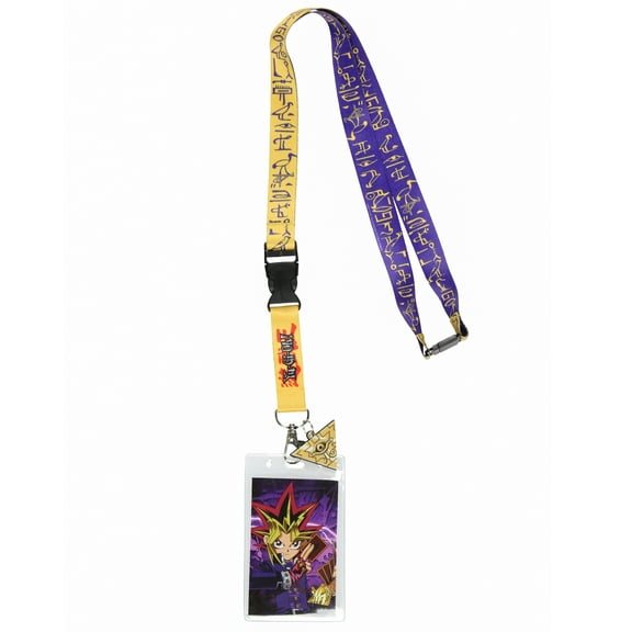 Yu-Gi-Oh! Manga Series ID Lanyard Badge Holder Millennium Puzzle Rubber Charm