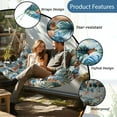 thumbnail image 3 of SDJPOI Porch Swing Replacement Cushion, 4" Thick Waterproof 2-3 Seater Bench Cushion with Backrest, Outdoor Swing Cushions for Outdoor Furniture（Fresh Summer,70*40in）, 3 of 6