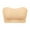 Beige, variant on Women's Wireless Front Closure Strapless Bra with Push-Up Design, Bandeau Style for Comfort, Seamless Look under Clothing, Ideal for Off-Shoulder Tops,Light Brown 32