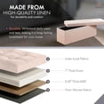 thumbnail image 4 of Ornavo Home 45 Inch Foldable Storage Ottoman Bench, Tufted Large Faux Leather Storage Ottoman, Storage Chest, Foot Rest Stool, Bedroom Bench with Storage - (Cream), 4 of 7