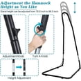 thumbnail image 3 of WYDK Hammock Chair Stand Portable Heavy Duty Solid Steel Stand Only Outdoor Indoor Hanging Chair Stand for Air Porch Swing Chair w/Weather-Resistant Finish, Offset Base, 360-Degree Rotation, Black, 3 of 7