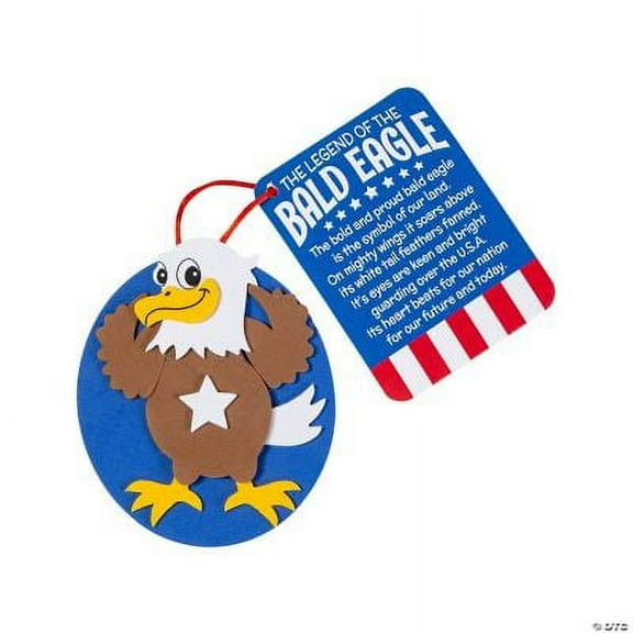 Legend of the Bald Eagle Ornament Craft Kit - Makes 12, Fourth of July, Craft Kits, 12 Pcs