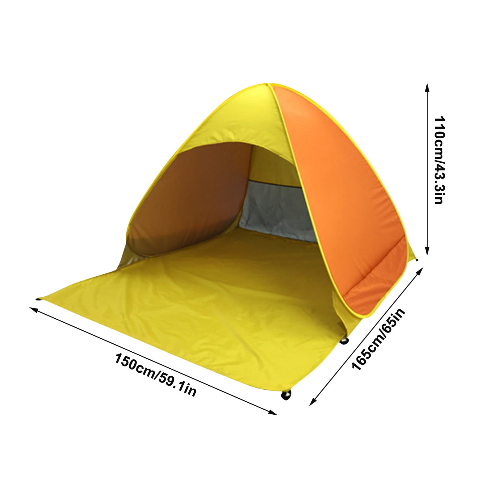 Kezqiaxn Tents for Camping, Camping Tent, Hand Throwing Speed Opening Fully Automatic Tent Backpacking Tent With Carry Bag, Backpack Tent for Family Beach Hiking Travel Orange