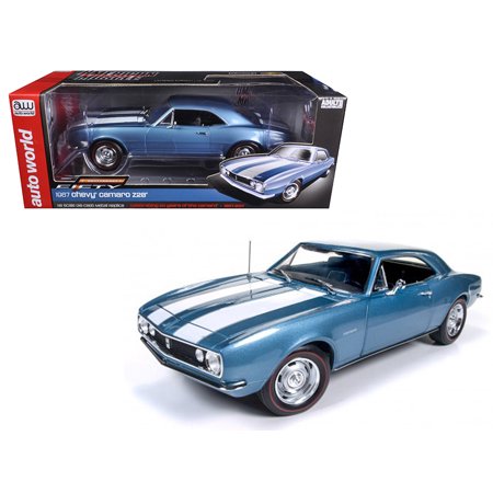 Camaro Iroc Z 1967 Chevrolet Camaro Z/28 50th Anniversary Nantucket Blue Limited Edition to 1002pcs 1/18 Diecast Model Car Autoworld ()