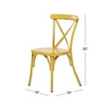 thumbnail image 4 of DecMode 19"W, 35"H Metal Farmhouse Outdoor Dining Chair, Yellow, 2-Piece, 4 of 10