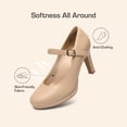 thumbnail image 4 of Zapatos de Tacón Mary Jane para Mujer DREAM PAIRS Tacón de 9 cm Nude Talla 11, 4 of 9