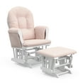 thumbnail image 3 of Storkcraft Hoop Infant Nursery Glider and Ottoman, White with Pink, 3 of 16