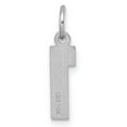 thumbnail image 3 of 14k White Gold Small Size Diamond Cut Texture Finish Number 1 Charm Pendant, 3 of 6