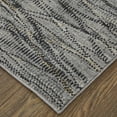 thumbnail image 3 of Feizy Sonora Modern Abstract, Gray/Ivory/Tan, 6'7" x 9'6" Area Rug Easy Care Stain Resistant Fade Resistant Casual Stripes Floor Rug for Living room Bedroom, 3 of 8