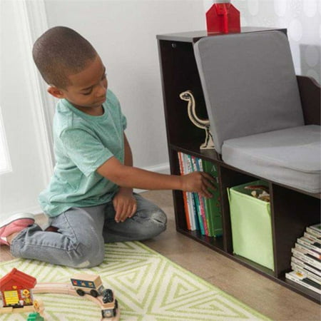 Kidkraft 6 Cubby Bookcase With Reading Nook In Espresso Walmart