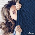 thumbnail image 2 of Bare Home Minky Weighted Blanket Cover (60"x80") Diamond Pattern (Dark Blue), 2 of 4