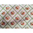 thumbnail image 4 of oneOone Cotton Poplin Fabric Diamond|Leaves & Rose Floral Printed Fabric 1 Yard 42 Inches Wide, 4 of 4
