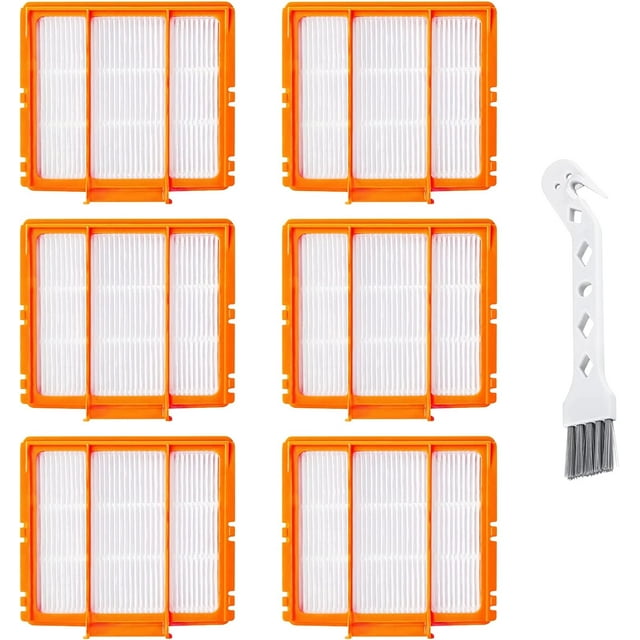 GFDYREE 6Pack HEPA Filter Vacuum Filter Replacement Compatible with Shark AI AV2501S AV2501AE RV2502AE AV2510AOUS RV2520AOUS, with Cleaning Brush
