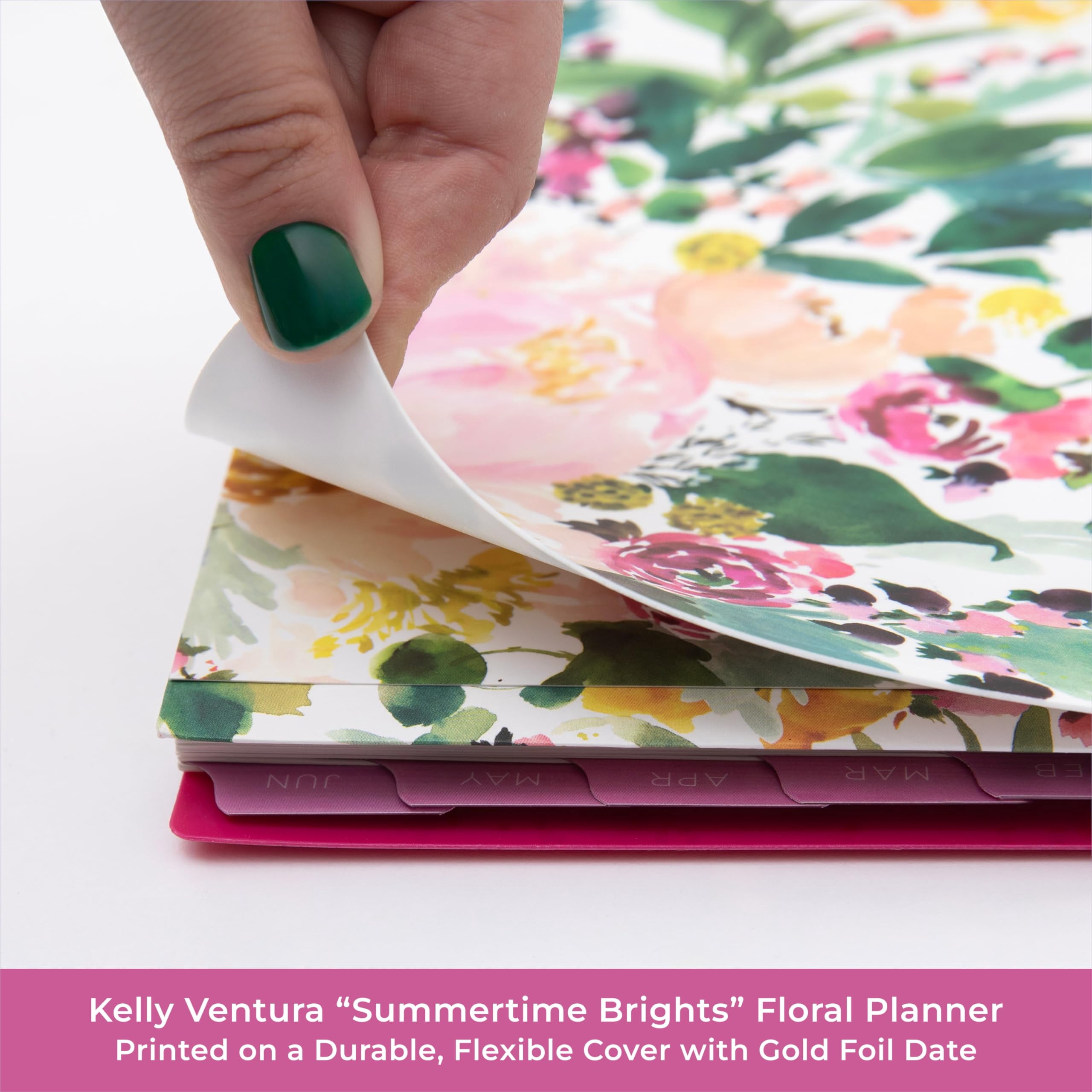 Blue Sky Kelly Ventura 2026-2027 Weekly and Monthly Academic Year Teacher Lesson Planner Calendar, July 2026 - June 2027, 8.5" x 11", Magnetic & Snap In Book Marks, Stickers, Summertime Brights