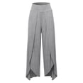 thumbnail image 1 of A2Y Women's Solid Modal Wide Leg Tulip Pants Heather Grey L, 1 of 5