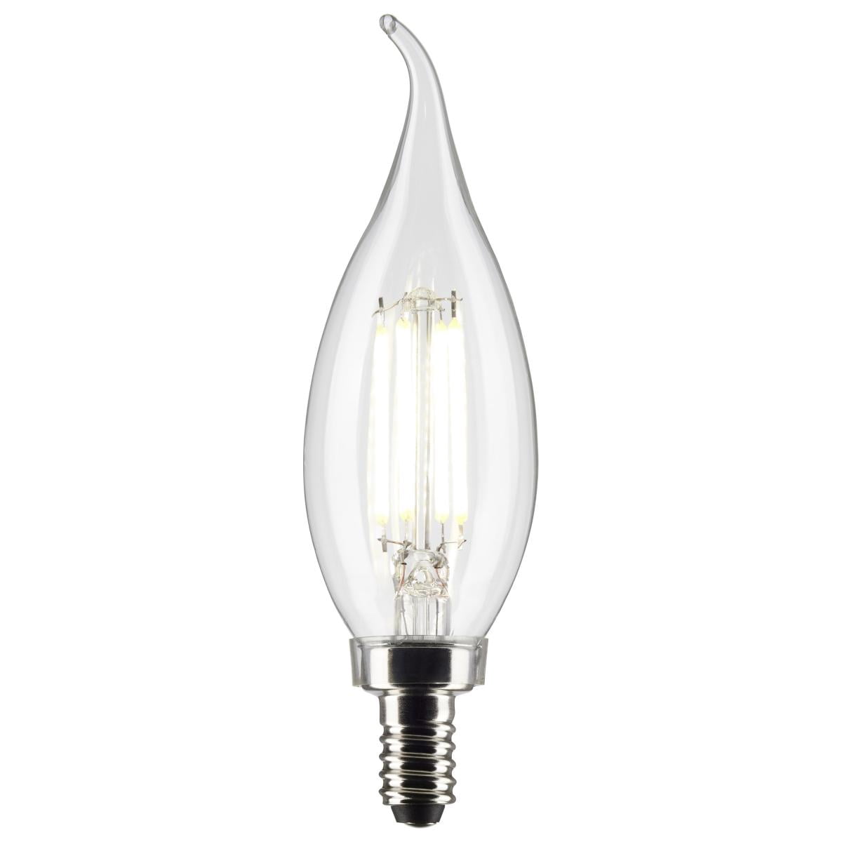 SATCO S21305 5.5W 120V CA10 3000K 500 Lumen LED E12 Candelabra Base Light Bulb Dimmable (6 Pack)