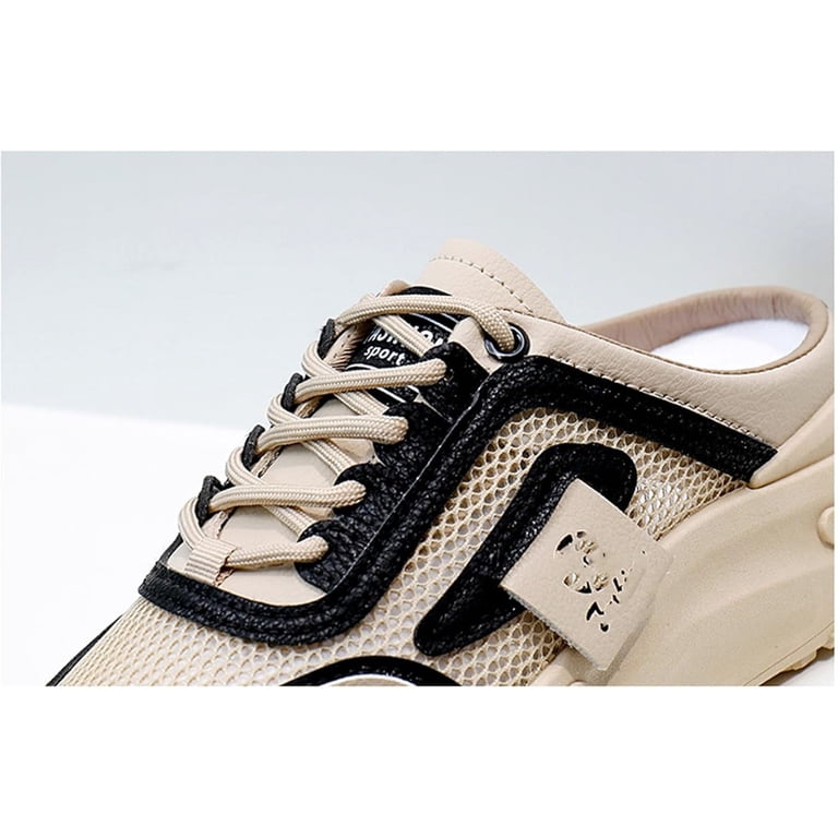 Women's Knitted Breathable Mesh Platform Thick Sole Mule