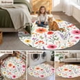 thumbnail image 6 of Area Rug 36in, Spring Country Flowers Floor Carpet Living Room Rug, Watercolor Farm Floral Art Non-Slip Welcome Mat Indoor Rugs for Bedroom Dining Room, 6 of 9