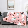 thumbnail image 7 of Halloween Decorations Throw Blanket for Couch, cartoon ghost halloween Halloween Blanket Fuzzy Throw Blanket, Halloween Decor Cuteness Plush Flannel Blanket & Throws, 7 of 7