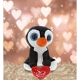 thumbnail image 4 of DolliBu I LOVE YOU Plush Sparkling Big Blue Eyes Penguin – Cute Stuffed Animal with Heart for Valentines, Anniversary, Romantic Date, Boyfriend, or Girlfriend Gift - 8 Inch, 4 of 6