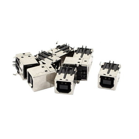 Unique Bargains 8pcs 4Pin PCB Mount USB 2.0 Type B Female Socket Printer Connector Adapter price history on PriceWatchPro