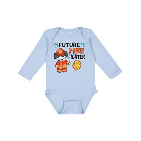 

Inktastic Future Fire Fighter with Cute Dalmatian Dog Boys or Girls Long Sleeve Baby Bodysuit