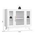thumbnail image 2 of Ataucjin Sideboard Buffet Cabinet with Storage, Accent 36'' Storage Cabinet with Fluted Glass Door and Adjustable Shelf, White Coffee Bar Cabinet with Storage for Kitchen, Living Room, 2 of 8