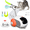Orange, variant on Risehigh Interactive Cat Toys for Indoor Cats 2-Speed Automatic Moving Remote Control Smart Cat Rechargeable Toy with Feathers, Blue