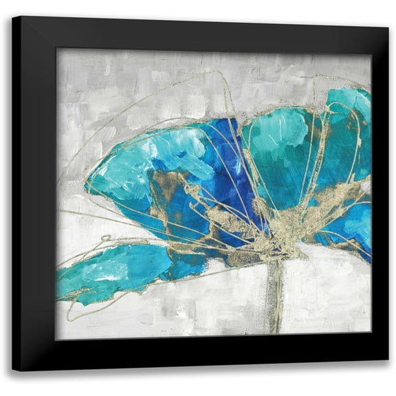 Kroeker, Wendy 12x12 Black Modern Framed Museum Art Print Titled - Blue Poppy III