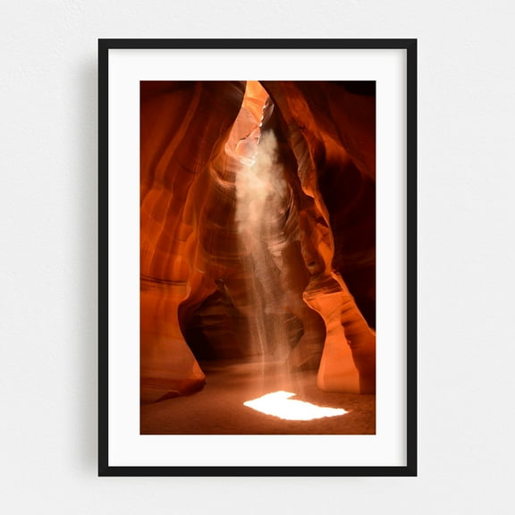 Antelope Canyon - Arizona Photography Desert Nature Scenic Landscape Wilderness Black Framed Wall Art Print 5 x 7 inches