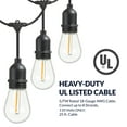 thumbnail image 6 of Newhouse Lighting Outdoor String Lights, Commercial Grade LED Hanging Lights, 25-Feet, 9 Light Bulbs Included (1 Free!), 6 of 6