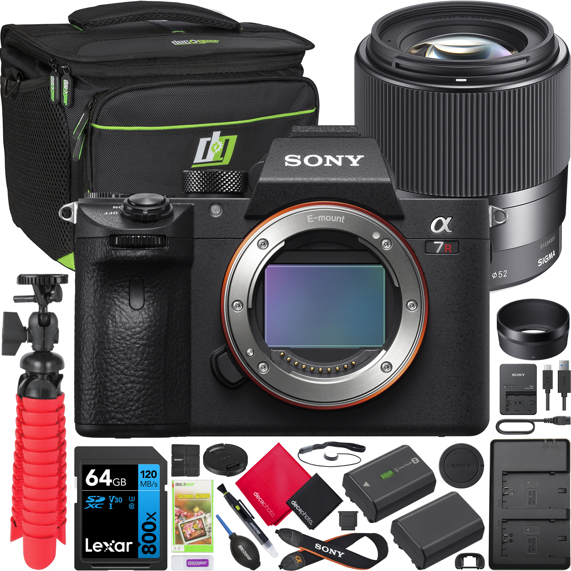 Sony a7R III Full Frame Mirrorless Camera Body ILCE7RM3A/B Bundle with Sigma 30mm F1.4 DC DN