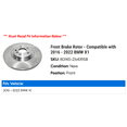 thumbnail image 2 of Front Brake Rotor - Compatible with 2016 - 2022 BMW X1 2017 2018 2019 2020 2021, 2 of 2