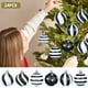 thumbnail image 1 of 24 bolas navideñas | Bolas colgantes de plástico a rayas para decorar el árbol de Navidad | 6 diseños surtidos | 6 cm de diámetro para decoración navideña, 1 of 5