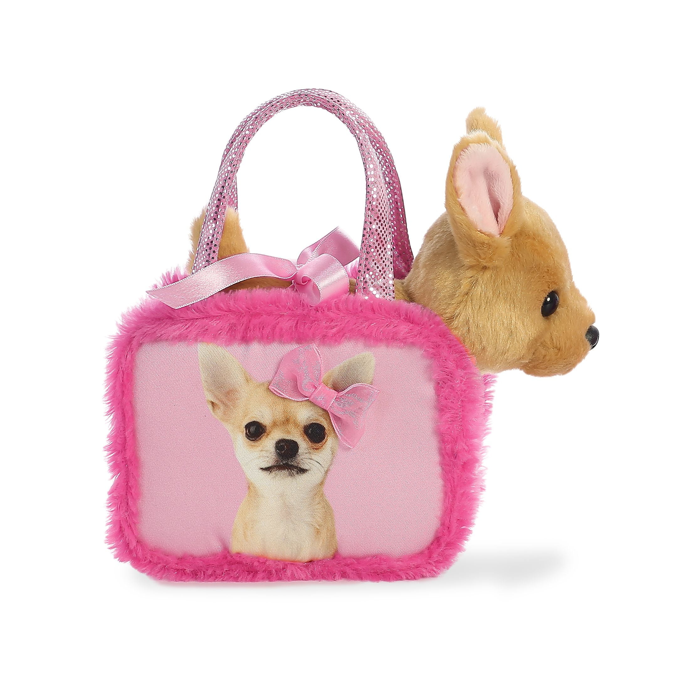 Delia's Girl Chihuahua Puppy Pink Handbag with Plush Puppy Handbag Toy 