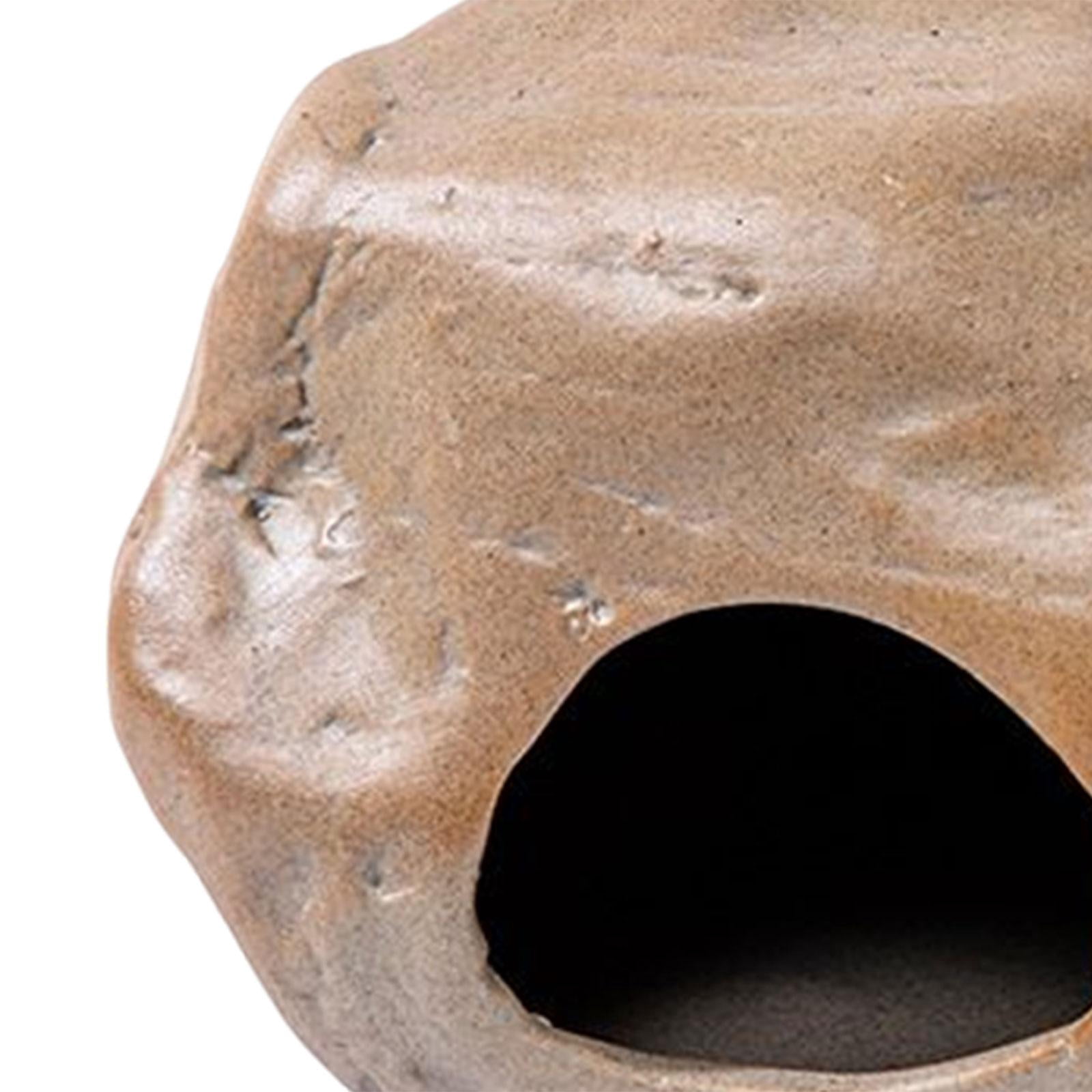Hamster Cave Landscape Cage Reptile Rock Decor Small Animals Container Critter Bath Pets Habitat House for Chinchillas Gerbils Chipmunk Mice 12.5cmx13.5cmx8.5cm