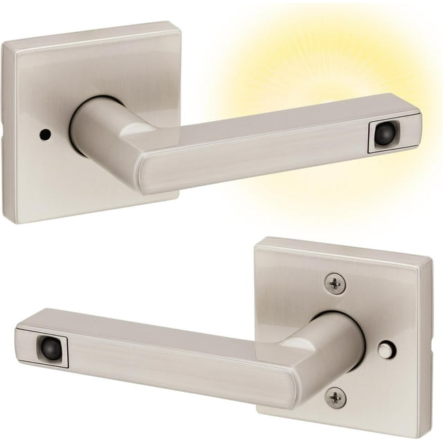 Poignée de Porte Mate Réversible Levier d'Intimité Poignées de Porte Intérieures pour Portes de Chambre et de Salle de Bain Serrure de Porte de Salle de Bain/chambre Sans Clé Déco Maison Moderne