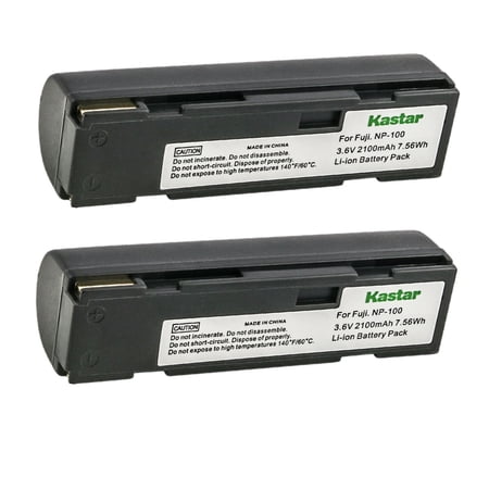 Kastar 2-Pack Battery Replacement for JVC BN-V101 BN-V101E DDNP-100 Battery JVC GC-QX3HD GC-QX5HD GC-S5 GC-S5E Camera Fuji NP-100 FNP-100 NP100 FNP100 Battery